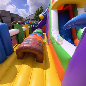 Castillo inflable para niños, casa de brinco, parque infantil inflable grande, paraíso tropical. - Product Image 5
