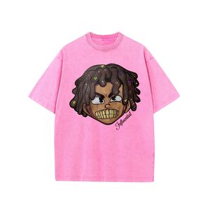 Camiseta Retro de algodón puro 100% lavado con ácido para hombre, camiseta de calle de secado rápido, manga corta de gran tamaño, Hip Hop, Fitness, directo largo - Product Image 5