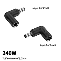 Pour alimentation pour ordinateur portable D.ell/H.P, 7.4*0.6mm grand port à petit port 4.5*3.0mm convertisseur 240W adaptateur charge pour ordinateur portable