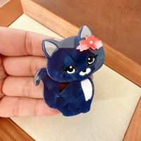 Bijoux à la mode acétate Animal chat forme revers broche broche coloré acrylique dessin animé chat broche pour femmes fille