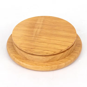 Tapa de tarro de vela de <span class=keywords><strong>madera</strong></span> torneada de estilo moderno de alta calidad, excelentes accesorios de fragancia, logotipo personalizado, gran oferta, precio de fabricación - Product Image 3