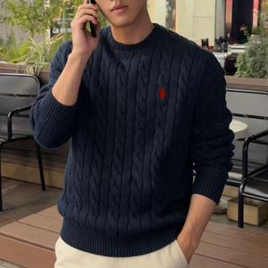 <span class=keywords><strong>Pull</strong></span> en <span class=keywords><strong>cachemire</strong></span> et laine décontracté pour femmes grande taille de qualité supérieure, col rond, tricot jacquard avec logo sur le devant - Product Image 1