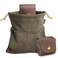 Sac en toile pour la cueillette en plein air, sac de cueillette de fruits pliable avec cordon de serrage, pochette à outils à porter à la taille B14XD