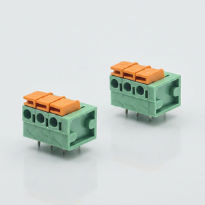 Borniers à ressort pour circuits imprimés, pas de 5,08 mm, droits, verts, mâles, 2*3P - Product Image 1