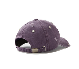 Cappello da Baseball viola alla moda alla moda stile stile non strutturato foderato di raso foderato cappello da papà - Product Image 4