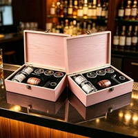 Kit de fumage de whisky personnalisé avec boîte en bois, torche, verres, copeaux de bois, logo OEM, marque privée, coffret cadeau personnalisé