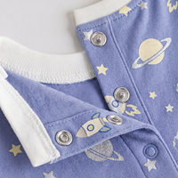 Combinaison pour bébé en coton biologique, pyjama pour bébé, impression personnalisée, combinaison de nuit pour nouveau-né, jersey écologique, vêtements pour bébé à manches courtes, fabrication en usine