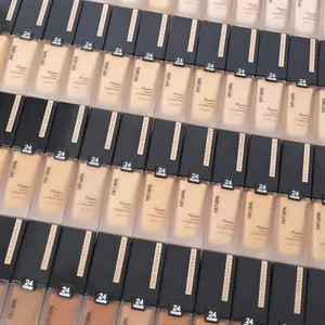 Private Label Korean High Quality Cream Full Coverage Liquid Foundation Face Makeup Foundation For Dark Skin