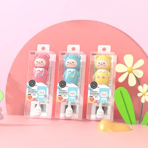 Profissional Oem/odm 10000 Fur Toothbrush Fabricante Soft Bridas Cartoon Shaped Mothproof Crianças Toothbrush