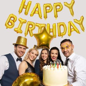Vente en gros pour le commerce extérieur : Ensemble de ballons en aluminium de 16 pouces, alphanumériques, motifs Joyeux Anniversaire, dessins animés, animaux et extraterrestres, pour la décoration de fête - Product Image 1