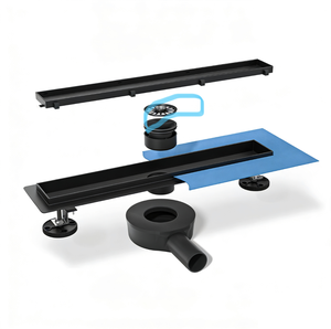 ניקוז תעלת מלון שחור מט 600 מ\\\"מ 360 °   ניקוז רצפתי מסתובב עם מלכודת ריחות - Product Image 3