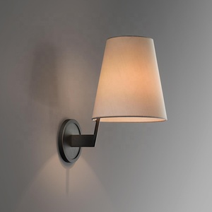 Simple moderno todos de cobre-Lámpara de pared de tela de lujo luz estilista decoración del hogar americano retro lámpara LED - Product Image 4