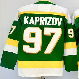 Maillots de hockey cousus pour hommes 43 Quinn Hughes 12 Matthew Boldy 7 Brock Faber 97 Kirill Kaprizov 29 Marc-<span class=keywords><strong>Andre</strong></span> Fleury - Product Image 2