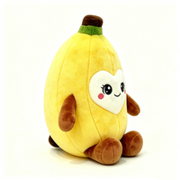 Schattig bananen knuffel, zacht pluizig tropisch fruit knuffeldier met hartvormig gezicht & ledematen, bananen knuffel voor kinderen & verpleegkundigen