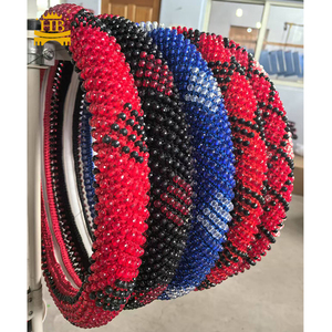 Venta directa de fábrica, cubierta Universal para <span class=keywords><strong>volante</strong></span> de coche, cubierta decorativa para <span class=keywords><strong>volante</strong></span> de diamante <span class=keywords><strong>tejido</strong></span> para coche - Product Image 2