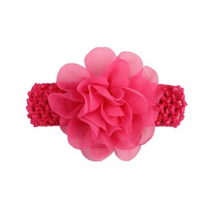 Bebek çocuk kafa şifon çiçek kafa kız çiçek toptan saç aksesuarları Headdress örme kafa bandı - Product Image 5