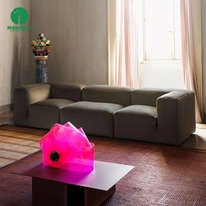 Moontree High End artigianale divano interno Villa di lusso soggiorno antico divano <span class=keywords><strong>in</strong></span> <span class=keywords><strong>pelle</strong></span> a forma di U - Product Image 5
