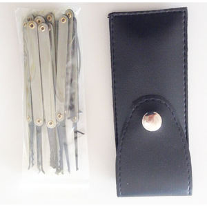 GOSO Lot de 12 pics à crochet <span class=keywords><strong>en</strong></span> titane pour serrure Outils à clé cassée Outil de serrurier - Product Image 5