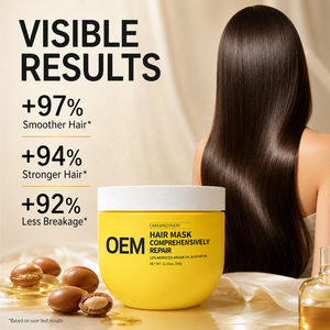 Mascarilla Capilar Reparadora OEM ODM para el Cuidado y Recuperación del Cabello, Suministro de Fábrica al por Mayor, Repara el Cabello Dañado, Restaura con Aceite de Argán, para Uso en Salón - Product Image 5