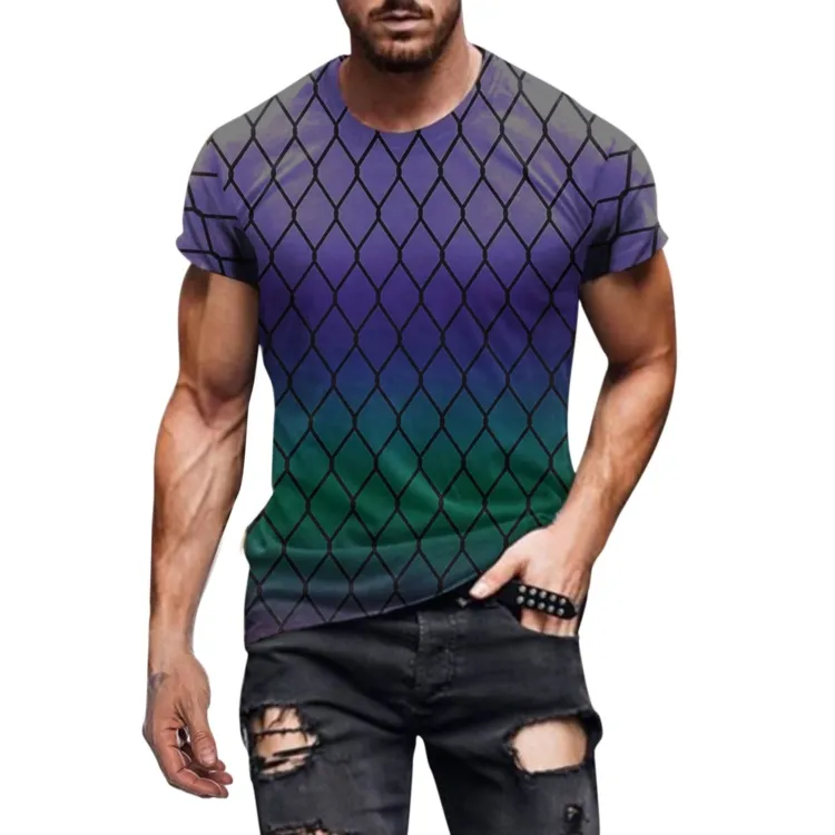 New men summer man elastic force Breathable clothes pocket Solid color personality Short sleeve Tees