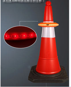 ROADSAFE 360 °   Şarj Edilebilir Trafik Konisi Işık Halkası, Yol Güvenliği İnşaat Alanı için Görünürlük LED'li Trafik Konisi Halkası - Product Image 1