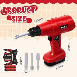 <span class=keywords><strong>Jouet</strong></span> <span class=keywords><strong>perceuse</strong></span> ensemble 3 forets interchangeables enfants électrique semblant jouer réaliste son ABS plastique Construction <span class=keywords><strong>jouet</strong></span> âge - Product Image 2