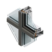 Fenêtre coulissante personnalisée à double vitrage, à isolation thermique et à faible niveau sonore, avec cadre en alliage d'aluminium noir pour villa et appartement