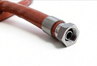 Tuyau PTFE haute pression 34-69 bars, tressé en acier inoxydable, corrugué, pour produits chimiques industriels, 10 m, haute température