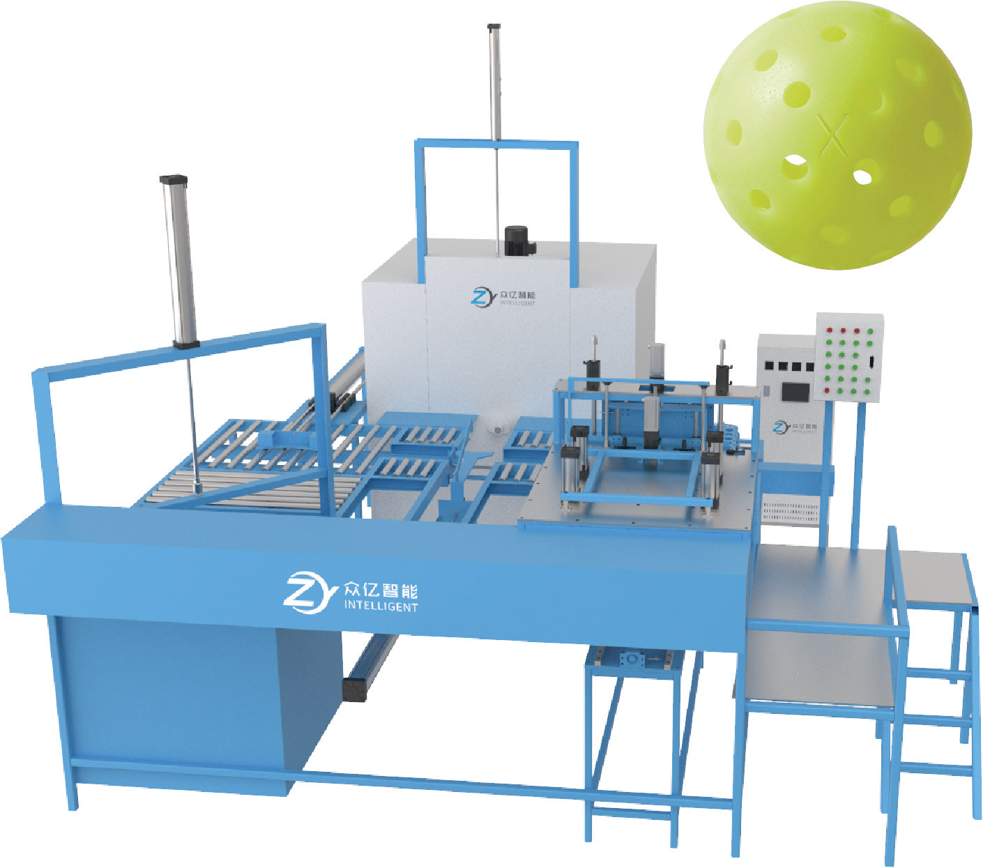 Cost-Effective Pickleball Making Machine with Visual Remote Support and Easy Maintenance Features