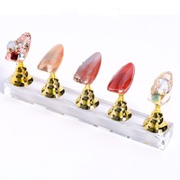5 pièces/ensemble porte-ongles magnétique fausse pointe d'ongle support de pratique support de Base en cristal affichage d'art d'ongle pour Salon d'art bricolage et pratique