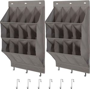 Over the Door <b>Shoe</b> Organizer Hanging <b>Shoe</b> Organizer Wall <b>Shoe</b> Organizer Grey 12-Pocket - Product Image 1