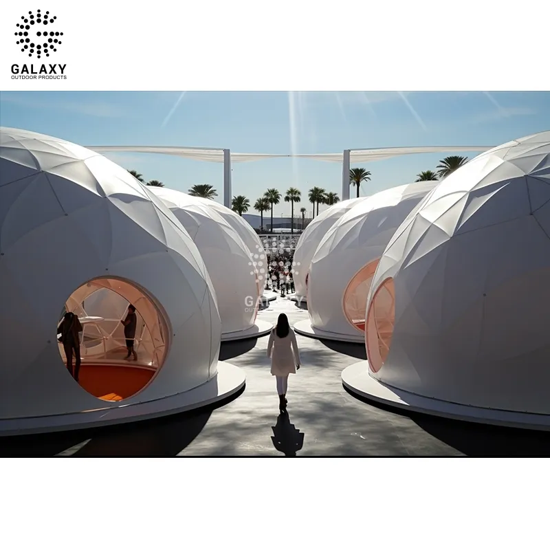 Piscines extérieures premium igloo de jardin transparent stand de vendeur camping tente dôme géodésique en espagne