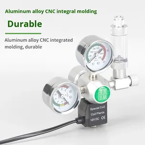 ZRDR Aquarium <span class=keywords><strong>CO2</strong></span>-Regler mit Doppel-Druckmanometern & Magnetventil, <span class=keywords><strong>CO2</strong></span>-System Komplettset mit Rückschlagventil - Product Image 5
