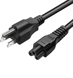 USA Standard 3-Prong Plug NEMA 5-15P To IEC C13 For AC Power Cord 16AWG/18AWG Cable