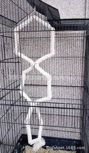 Großer Vogelkäfig mit Drittem Ring, Kletterstange, Papageienständer, Spielzeug, Umweltfreundlich, 80x21cm, Aimo Pet Direktlieferung - Product Image 4