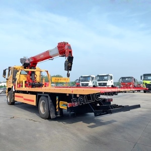 HOWO 4x2 piattaforma di carro attrezzi 10 tonnellate idraulico carro attrezzi ruote sollevamento braccio dritto gru per carro attrezzi - Product Image 5