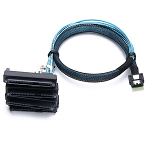 PCIE Slimline SAS 4.0 a 38 Pin SFF-8654 4i per SFF-8482 cavo 2-in-1 per l'elettronica - Product Image 4