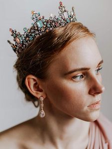 Corona da Regina per Donne - Tiare e Corone Nuziali Barocche, Tiara Gioiello, Accessori per Capelli per Ballo di Fine Anno, Compleanno, Halloween - Product Image 4