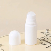 Flacon roll-on vide en PEHD pour huiles essentielles et déodorants, 30ml, 50ml, 100ml, avec couvercle blanc et embout facile à ouvrir