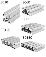 Profilé en aluminium extrudé série 6000 à fentes en T et en V pour cadre de machine CNC 3D, modèles 2020, 2040, 2080, 3060, 3030, 4040, 4080, etc.