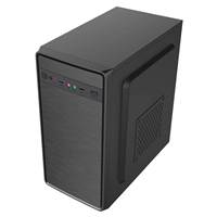 Boîtier PC Micro ATX Mid-Tower en Gros pour Ordinateur de Bureau, Châssis ATX avec Support pour Alimentation et 4 Emplacements d'Extension, 2 Ventilateurs Préinstallés