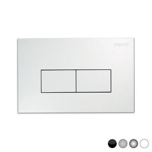 Placa de descarga empotrada Pucci Eco de 2 botones, negro brillante, 29 cm x 21 cm - Product Image 3