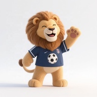 Jouets en peluche doux personnalisés avec logo OEM, vente en gros de peluches, lion en peluche avec chemise, peluches de lion