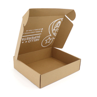 Boîte d'expédition pliable en carton ondulé personnalisée, réutilisable, pour l'emballage de vêtements, boîte postale express avec logo