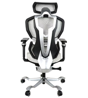 Chaise de bureau exécutive ergonomique en maille et plastique, avec massage, hauteur réglable, inclinable, pivotante à 360 degrés, design contemporain
