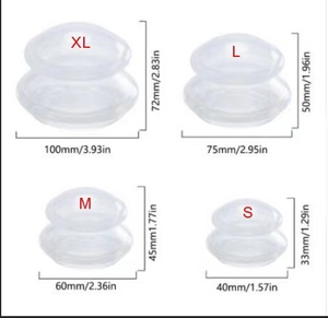 Set di terapia per coppettazione di 4 dimensioni terapia per coppettazione in Silicone colore arancione Set per uso domestico, aspirazione più forte - Product Image 5
