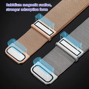 Tali jam tangan logam 20mm 22mm wanita, gelang jam tangan cerdas jaring magnetik Milan untuk jam tangan Huawei 4 - Product Image 3