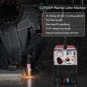 Découpeur <span class=keywords><strong>plasma</strong></span> à arc pilote sans contact HONE 110V/220V 50A avec une profondeur de coupe maximale de 20 mm, soudage numérique IGBT 2T/4T - Product Image 3