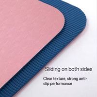 Tapis de yoga TPE de qualité supérieure, épaisseur 6 mm, 183 cm, portable, antidérapant, pour entraînement de danse, fitness, exercices à domicile, Pilates
