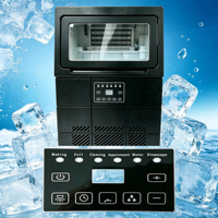 Machine à glaçons en cubes commerciale 45 kg/24 h 110/220 V portable avec compresseur et pompe à eau pour restaurant bar